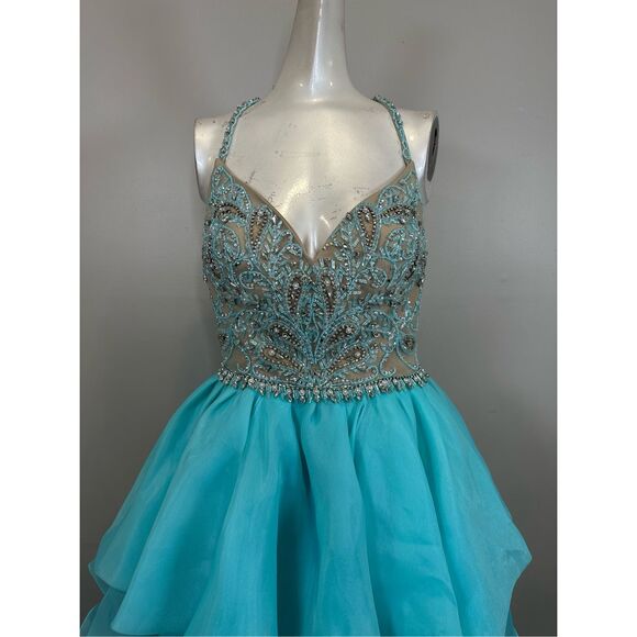 Terani 1811P5782CL Dress SIZE US4 $517 - Picture 5 of 10